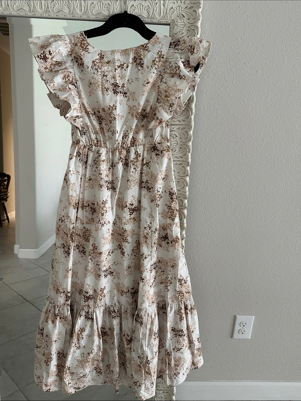 Abercrombie Maxi Dress with Brown Floral Print